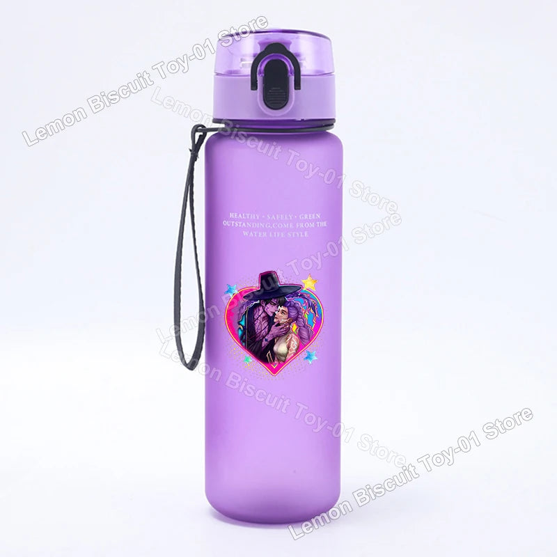 650ml KPop Demon Hunting Series Water Bottle Pop-up Lid Hot Movies Frosted Drink Cup Leak Proof Portable Tour Hiking Sports Gift