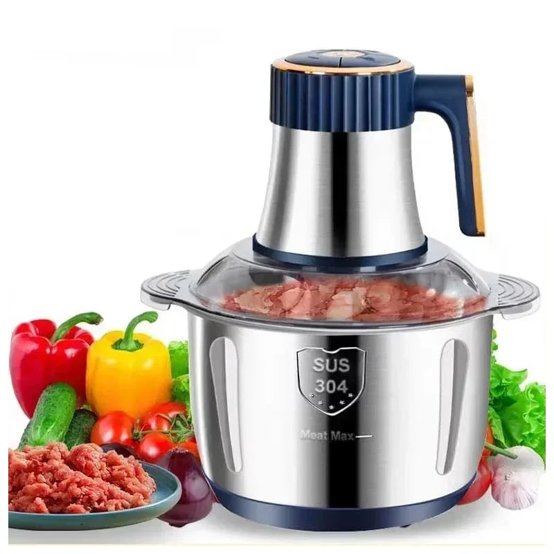 Electric Meat Grinders 5L Food Crusher Stainless Steel Multifunctional Vegetable Slicer Processor Chopper Kitchen Blenders