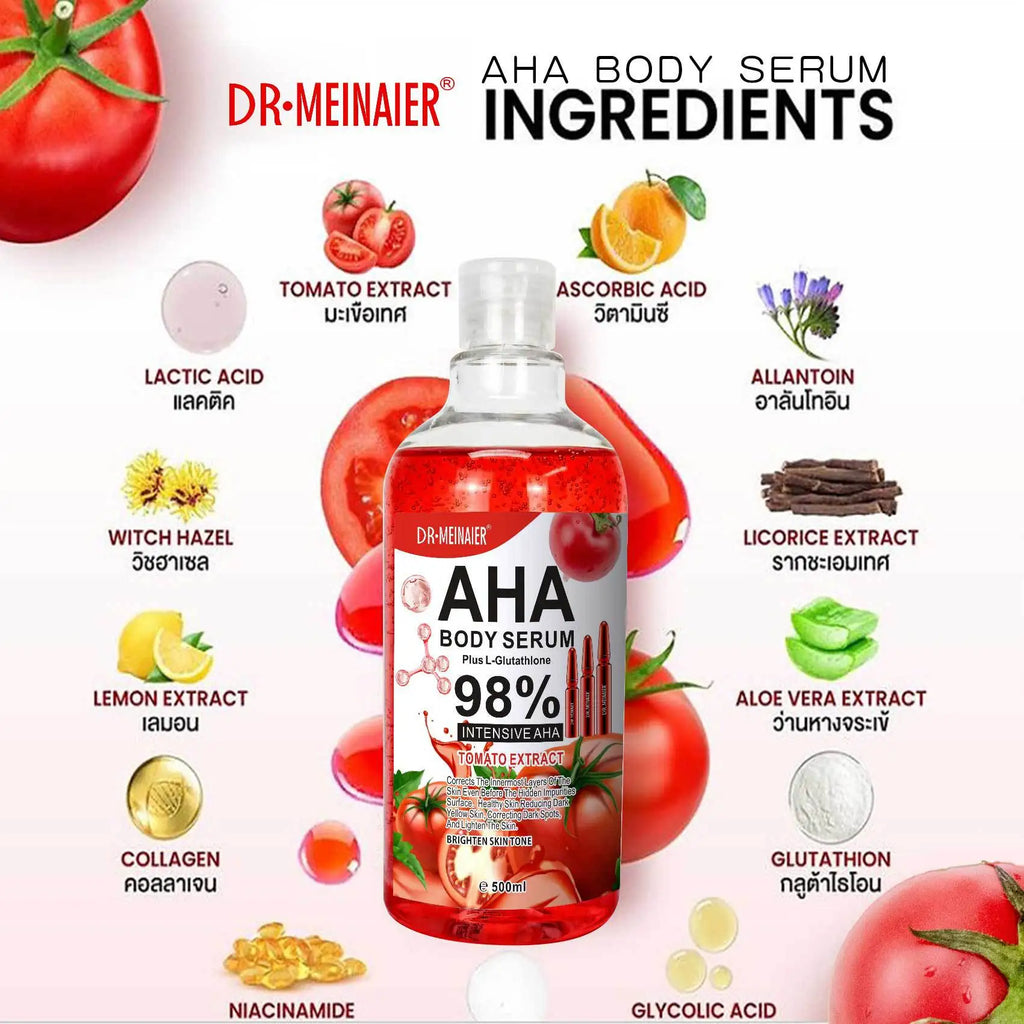 500ml Tomato Whitening Face Essence Body Lotion Mild and Firm Skin Moisturize, Repair Body for AHA Skincare Essence Water