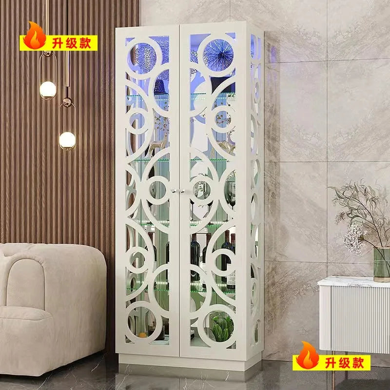 Customized. Y Ying 3 2025 New Wine Cabinet European Style Glass Wine Cabinet Wall Dining Room Sideboard Storage Curio Cabinet Li