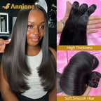 15A Raw Hair Bundles Double Drawn Vietnamese 22Inch Straight Bundles 100% Human Hair Bundles Unprocessed Virgin Hair Extensions