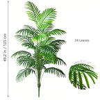 53-123cm  Artificial Palm Tree Tropical Fake Plant Green Plastic Palm Leaf Branches Suitable for Home Garden Decoration