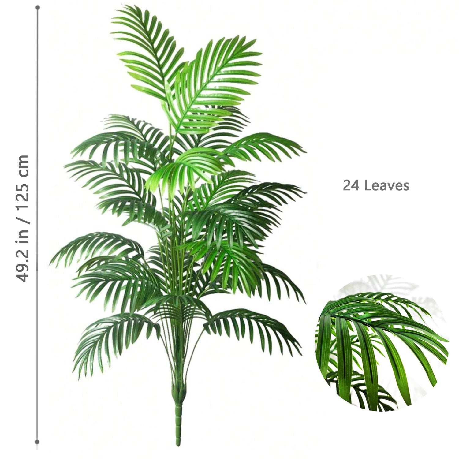 53-123cm  Artificial Palm Tree Tropical Fake Plant Green Plastic Palm Leaf Branches Suitable for Home Garden Decoration