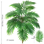 53-123cm  Artificial Palm Tree Tropical Fake Plant Green Plastic Palm Leaf Branches Suitable for Home Garden Decoration