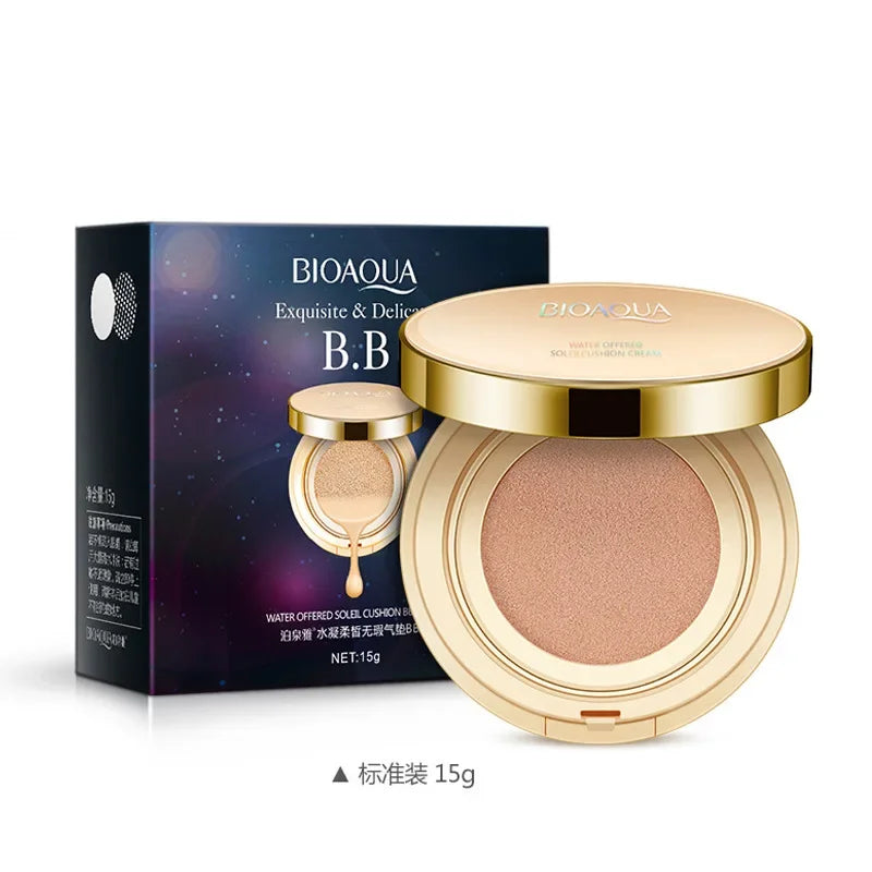 BIOAQUA Air Cushion BB Cream Brighten Concealer Moisturizer Foundation Face Whitening Makeup Facial Base Perfect Cover Cosmetics