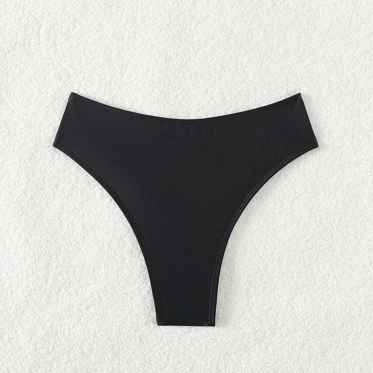 Sexy Bikini Low Waist Basic Style Wrinkled Swimsuit Swimsuit Pants for Women