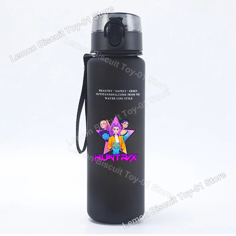 650ml KPop Demon Hunting Series Water Bottle Pop-up Lid Hot Movies Frosted Drink Cup Leak Proof Portable Tour Hiking Sports Gift