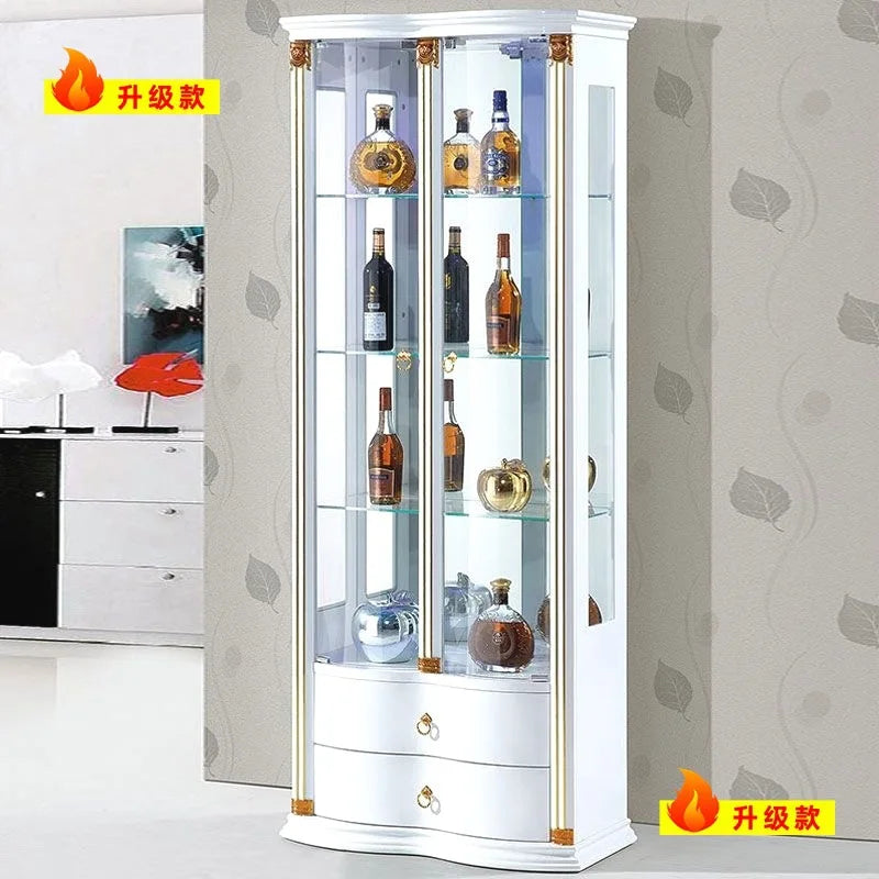 Customized. Y Ying 3 2025 New Wine Cabinet European Style Glass Wine Cabinet Wall Dining Room Sideboard Storage Curio Cabinet Li