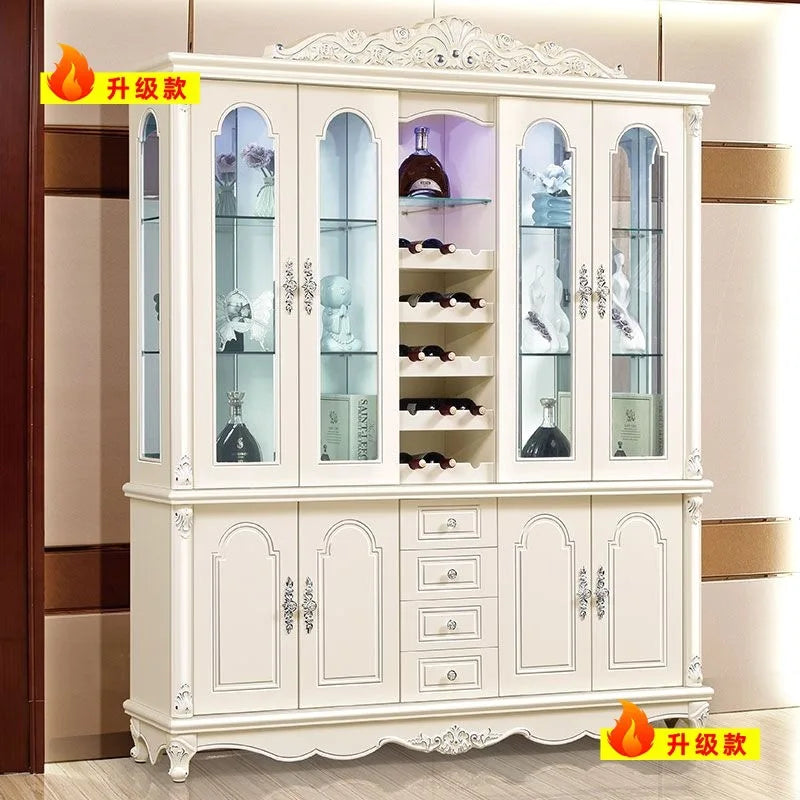Customized. Y Ying 3 2025 New Wine Cabinet European Style Glass Wine Cabinet Wall Dining Room Sideboard Storage Curio Cabinet Li