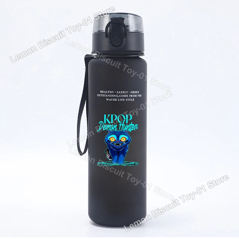 650ml KPop Demon Hunting Series Water Bottle Pop-up Lid Hot Movies Frosted Drink Cup Leak Proof Portable Tour Hiking Sports Gift
