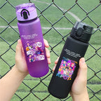 650ml KPop Demon Hunting Series Water Bottle Pop-up Lid Hot Movies Frosted Drink Cup Leak Proof Portable Tour Hiking Sports Gift