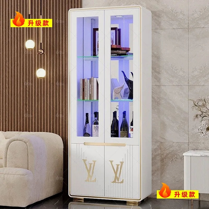 Customized. Y Ying 3 2025 New Wine Cabinet European Style Glass Wine Cabinet Wall Dining Room Sideboard Storage Curio Cabinet Li