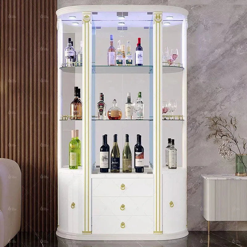 Customized. Y Ying 3 2025 New Wine Cabinet European Style Glass Wine Cabinet Wall Dining Room Sideboard Storage Curio Cabinet Li