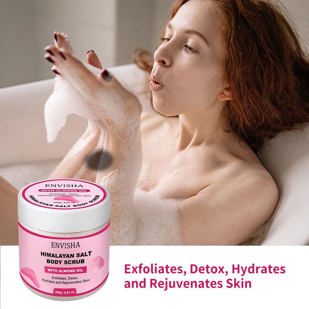 ENVISHA Beauty Health Rose Body Massage Bath Salt Scrub Exfoliating Moisturizing Nourish Soften Whitening Skin Care Shrink Pores