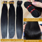 15A Raw Hair Bundles Double Drawn Vietnamese 22Inch Straight Bundles 100% Human Hair Bundles Unprocessed Virgin Hair Extensions