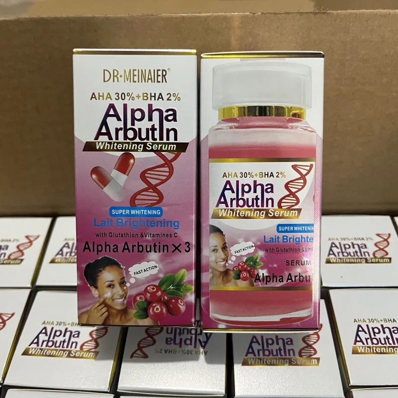 AHA 30%+ BHA 2% Alpha Arbutin X3 Serum Lait Brightening with Glutathion &Vitamines C Smooth Moisturizing Dark Dullness Skin