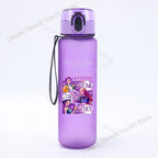 650ml KPop Demon Hunting Series Water Bottle Pop-up Lid Hot Movies Frosted Drink Cup Leak Proof Portable Tour Hiking Sports Gift