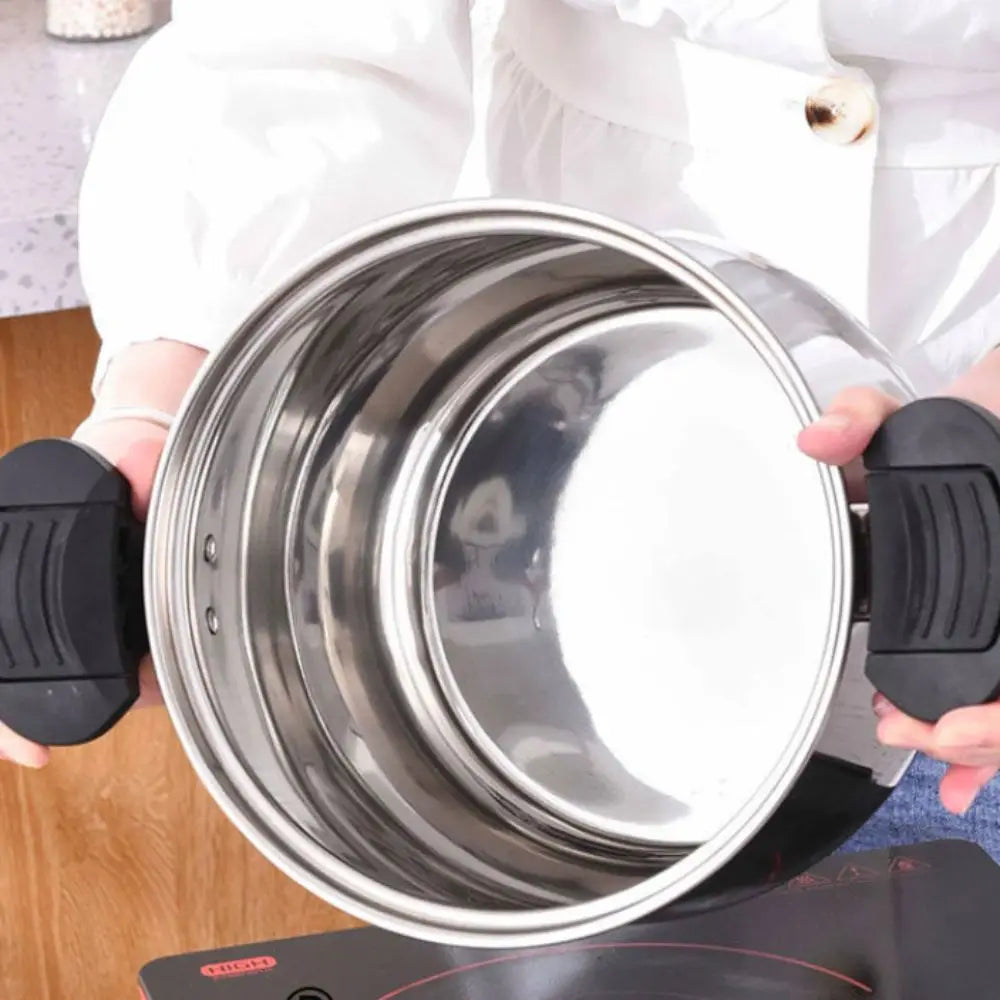 Durable 304 Stainless Steel Micro-Pressure Cooker 8 L Non-Stick Stockpot Large Capacity Anti-scalding Soup Pot Porridge