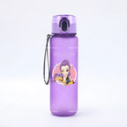 650ML KPop Demon Hunters Water Cup Trend Simple Frosted Sports Water Cup Boys Girl Portable Drop-proof Outdoor Fitness Jug Gift