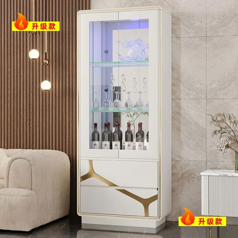 Customized. Y Ying 3 2025 New Wine Cabinet European Style Glass Wine Cabinet Wall Dining Room Sideboard Storage Curio Cabinet Li