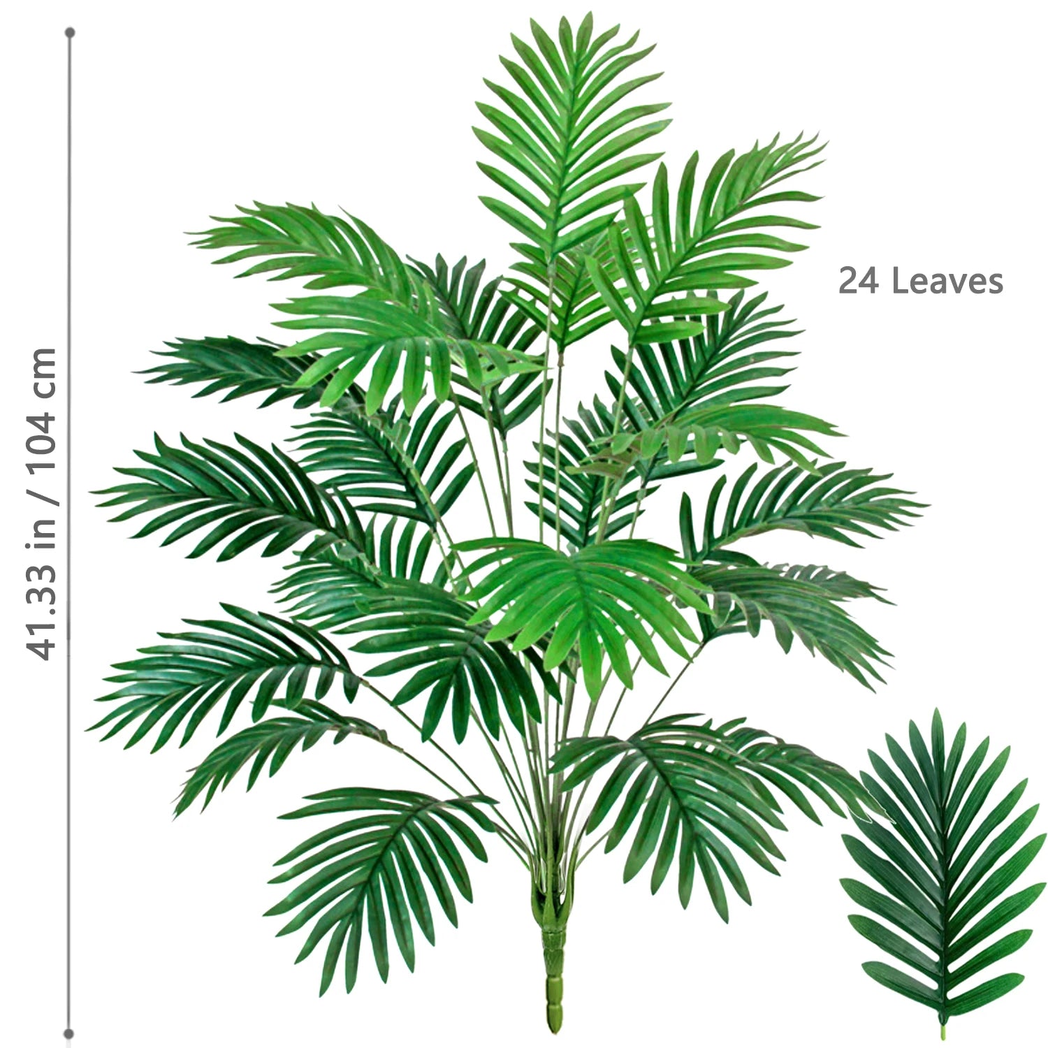 53-123cm  Artificial Palm Tree Tropical Fake Plant Green Plastic Palm Leaf Branches Suitable for Home Garden Decoration