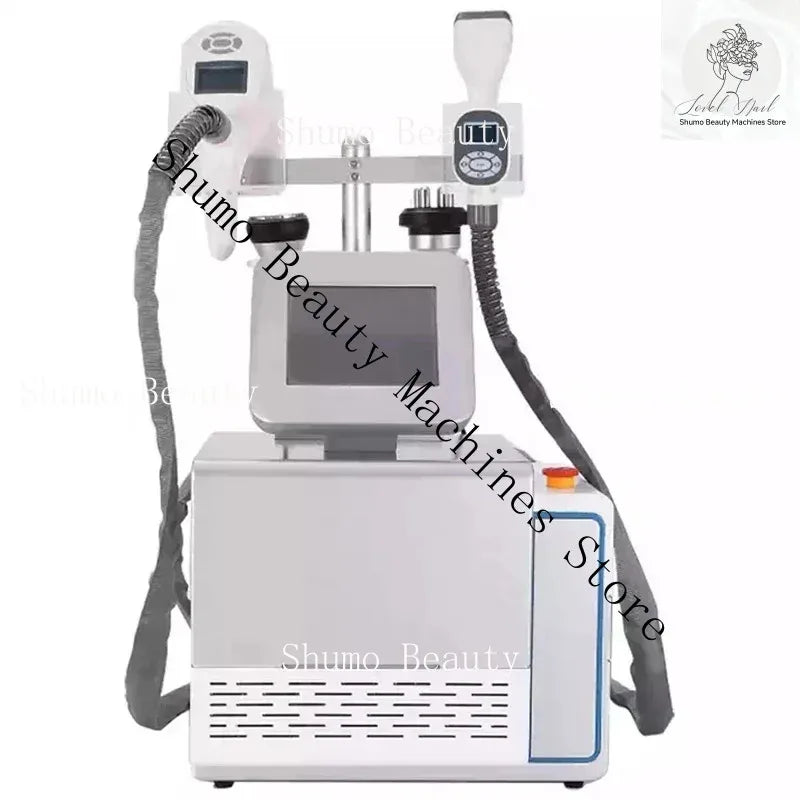 Mini Multifunction Cryolipolysis Cavitation RF Vacuum Roller Slimming Massager Body Shaping Machine for Home Use