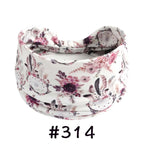 Boho Headbands for Women Knotted Wide Headwrap Turban Yoga Workout Head Bands Stretch Hiarbands Cotton Bandana Hair Accessories