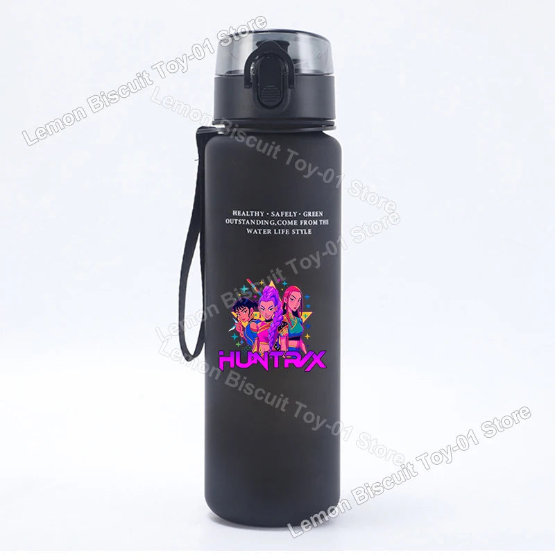650ml KPop Demon Hunting Series Water Bottle Pop-up Lid Hot Movies Frosted Drink Cup Leak Proof Portable Tour Hiking Sports Gift