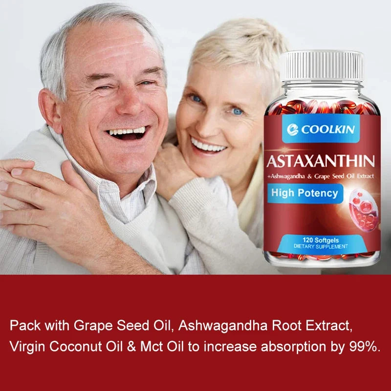 Astaxanthin 24mg - Remium Antioxidant, Natural Support for Post-Exercise Recovery + Joint, Skin, Eye Health - 120 Capsules