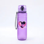 650ML KPop Demon Hunters Water Cup Trend Simple Frosted Sports Water Cup Boys Girl Portable Drop-proof Outdoor Fitness Jug Gift