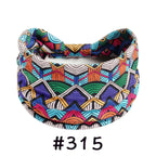 Boho Headbands for Women Knotted Wide Headwrap Turban Yoga Workout Head Bands Stretch Hiarbands Cotton Bandana Hair Accessories