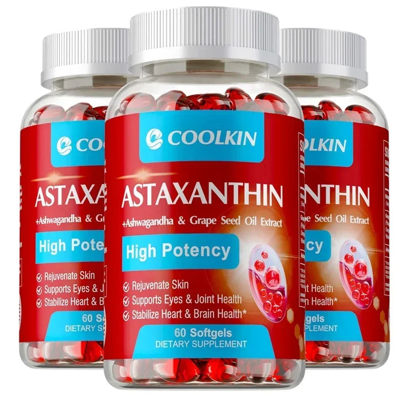 Astaxanthin Capsules - Promotes Cardiovascular Health and Accelerates Metabolism supporting Eye, Joint and Skin Health