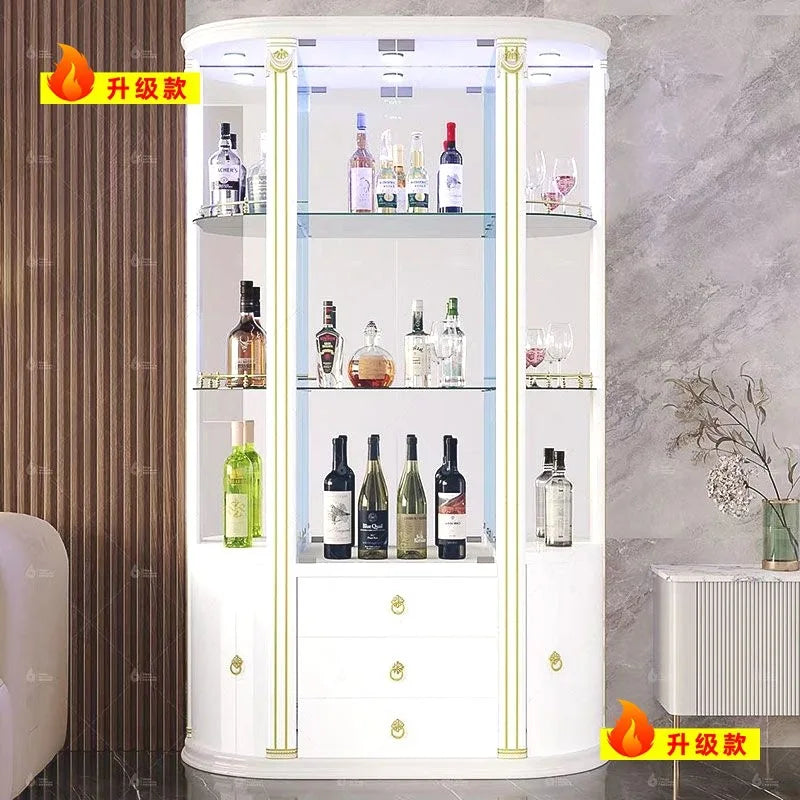 Customized. Y Ying 3 2025 New Wine Cabinet European Style Glass Wine Cabinet Wall Dining Room Sideboard Storage Curio Cabinet Li