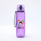 650ML KPop Demon Hunters Water Cup Trend Simple Frosted Sports Water Cup Boys Girl Portable Drop-proof Outdoor Fitness Jug Gift