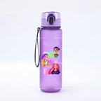 650ML KPop Demon Hunters Water Cup Trend Simple Frosted Sports Water Cup Boys Girl Portable Drop-proof Outdoor Fitness Jug Gift