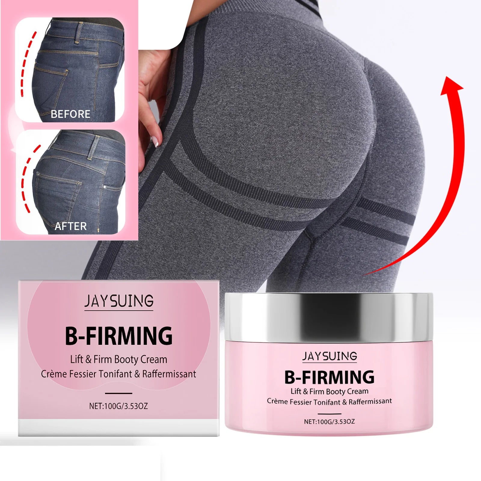 Women Booty Booster Cream Lifting Hydrating Buttocks Care Lifter Body Shaper Firm Hip Lift Up Massage Lotion Tighten Big Ass