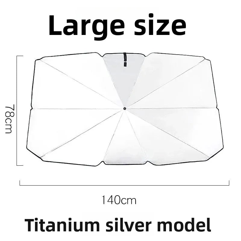Car Sunshade Umbrella Windshield Folding Front Parasol Umbrella Type Sun Shade for Car Window Summer Sun Protection Accessories