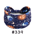 Boho Headbands for Women Knotted Wide Headwrap Turban Yoga Workout Head Bands Stretch Hiarbands Cotton Bandana Hair Accessories