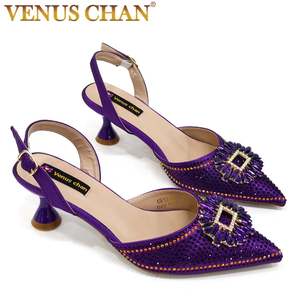 Nigerian Women's Sandals High-quality Italian Style African Women's Sandals Designer Brand-name Luxury Shoes 2025 Women Shoes