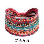 Boho Headbands for Women Knotted Wide Headwrap Turban Yoga Workout Head Bands Stretch Hiarbands Cotton Bandana Hair Accessories