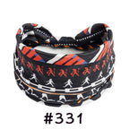 Boho Headbands for Women Knotted Wide Headwrap Turban Yoga Workout Head Bands Stretch Hiarbands Cotton Bandana Hair Accessories