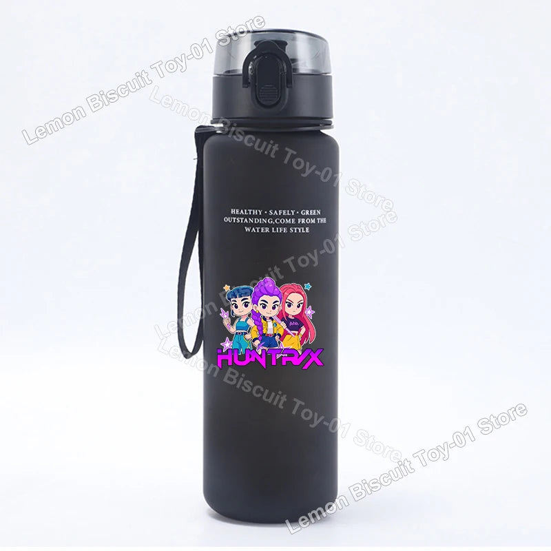 650ml KPop Demon Hunting Series Water Bottle Pop-up Lid Hot Movies Frosted Drink Cup Leak Proof Portable Tour Hiking Sports Gift