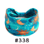 Boho Headbands for Women Knotted Wide Headwrap Turban Yoga Workout Head Bands Stretch Hiarbands Cotton Bandana Hair Accessories