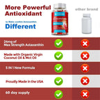 Astaxanthin Capsules - Promotes Cardiovascular Health and Accelerates Metabolism supporting Eye, Joint and Skin Health