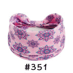 Boho Headbands for Women Knotted Wide Headwrap Turban Yoga Workout Head Bands Stretch Hiarbands Cotton Bandana Hair Accessories