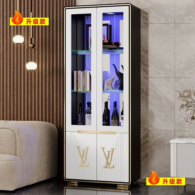 Customized. Y Ying 3 2025 New Wine Cabinet European Style Glass Wine Cabinet Wall Dining Room Sideboard Storage Curio Cabinet Li