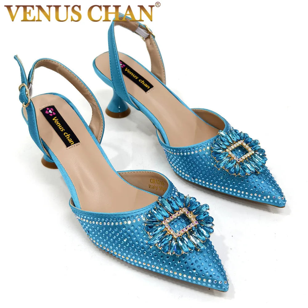 Nigerian Women's Sandals High-quality Italian Style African Women's Sandals Designer Brand-name Luxury Shoes 2025 Women Shoes