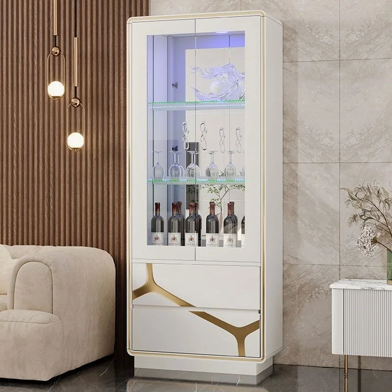 Customized. Y Ying 3 2025 New Wine Cabinet European Style Glass Wine Cabinet Wall Dining Room Sideboard Storage Curio Cabinet Li