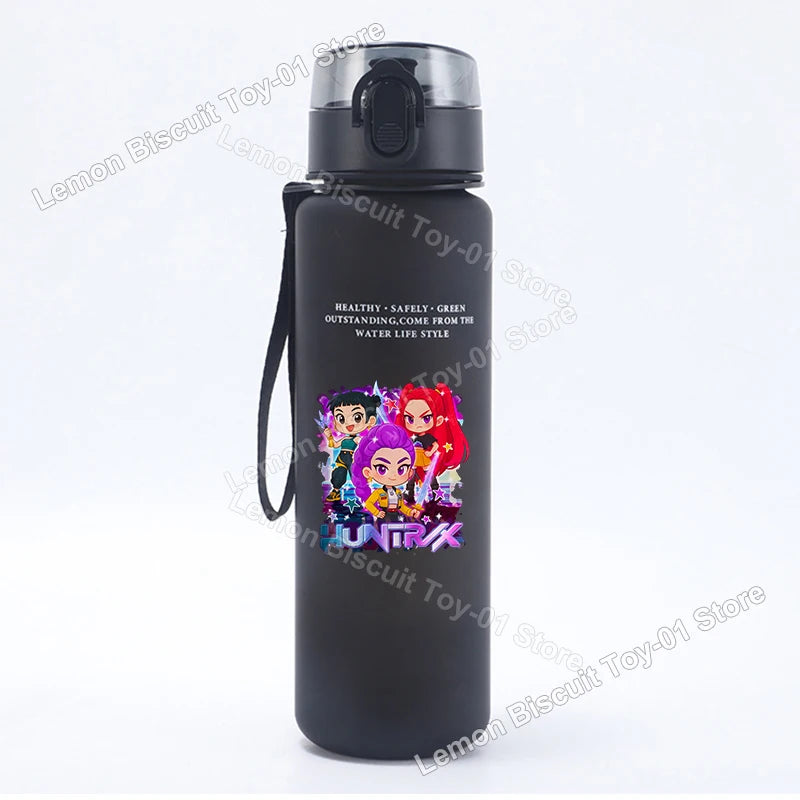 650ml KPop Demon Hunting Series Water Bottle Pop-up Lid Hot Movies Frosted Drink Cup Leak Proof Portable Tour Hiking Sports Gift