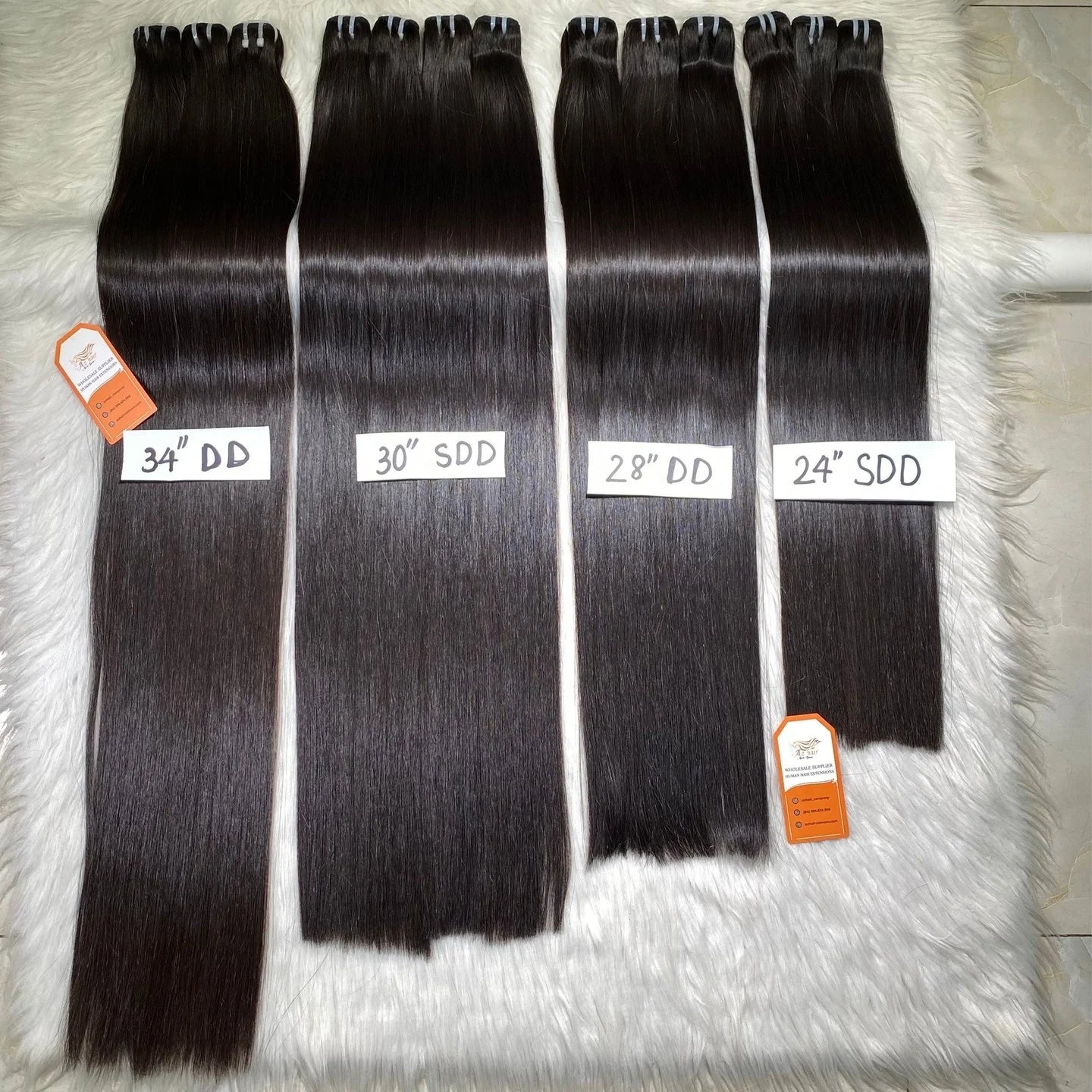 Bundles Vietnamese Human Hair 100% Human Hair Bone Straight Weft Hair Extensions Wholesale Price From Factory